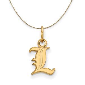 14k Yellow Gold U. of Louisville X-Small Necklace - 22 Inch